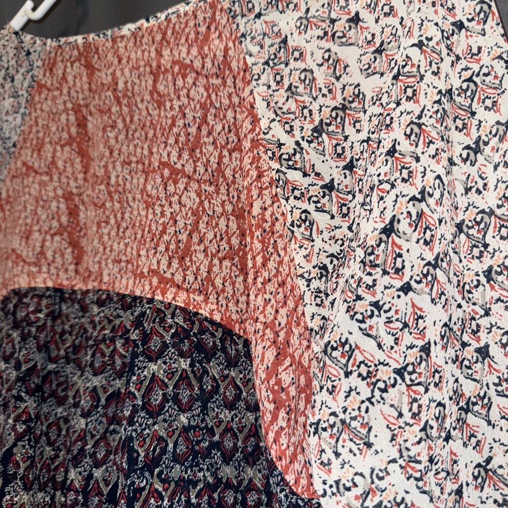 Lucky Brand Boho Multicolor Patterned Blouse - image 7